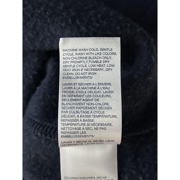 Tommy Hilfiger Sweatshirt Mens XL Navy Crewneck Big Spell Out Logo Pullover - Picture 11 of 11